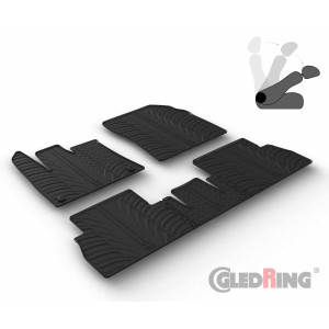 Tapis en caoutchouc pour Opel Combo (siege passager rabattable/round fixing)